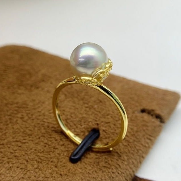 【14】S 925 Ring Set ( Pearl Size : 8 mm )