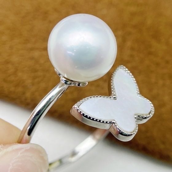 【19】S 925 Ring Set ( Pearl Size : 10 mm )