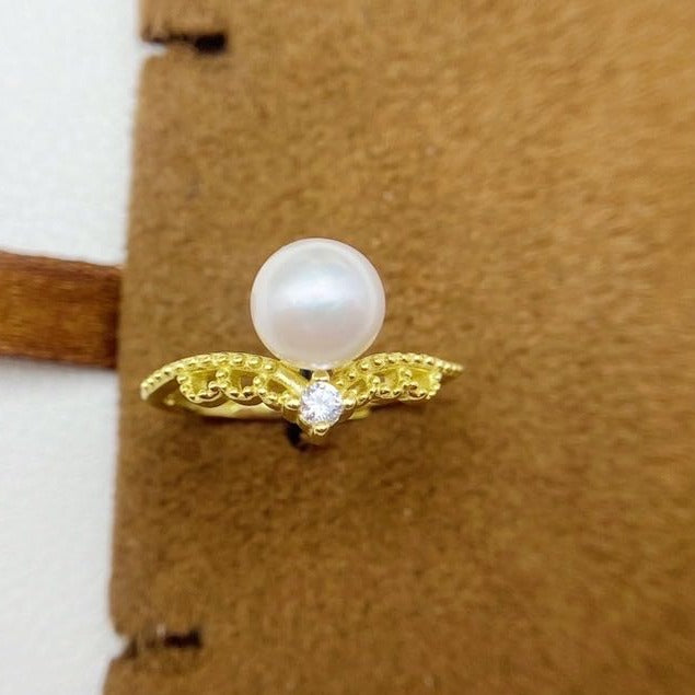 【25】S 925 Ring Setting ( Pearl Size : 8-9 mm )