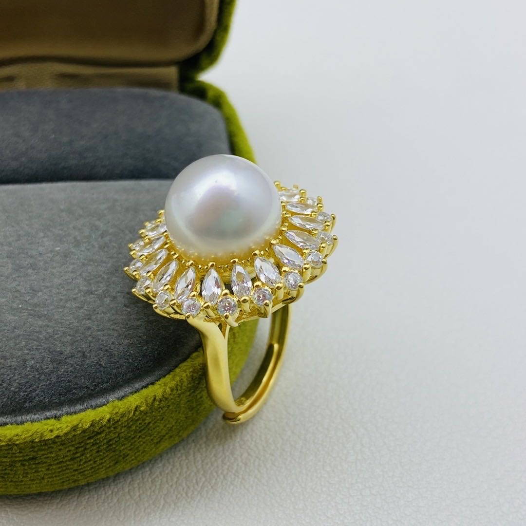 【05】S 925 Ring Set ( Pearl Size : 12 mm )