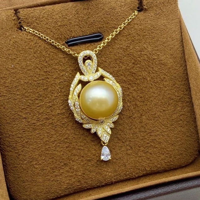 【38】 S 925 Pendant ( Pearl Size : 12 mm  )