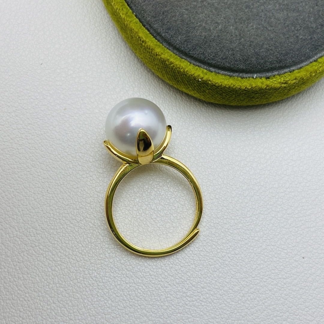 【07】S 925 Ring Set  ( Pearl Size : 12mm  )