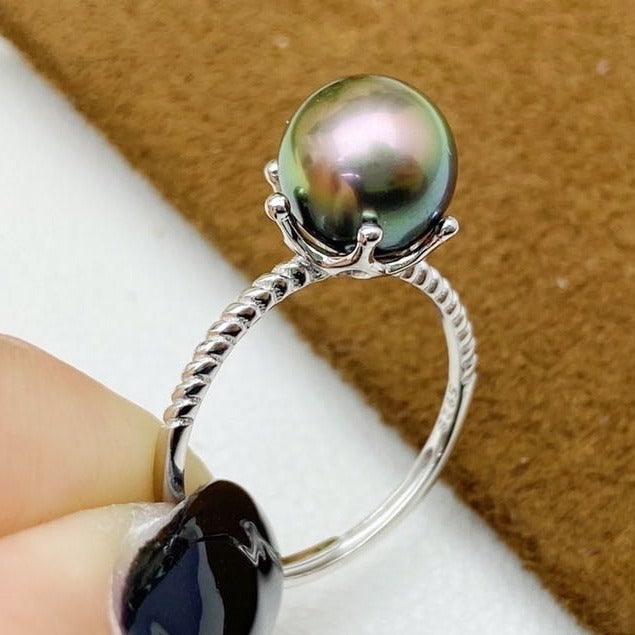 【15】S 925 Ring Set  ( Pearl Size : 9 mm  )
