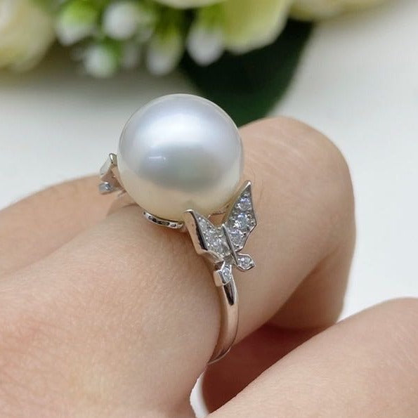 【20】S 925 Ring Setting  ( Pearl Size : 12 mm  )