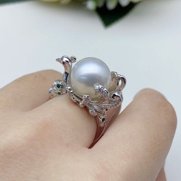 【21】S 925 Ring Setting  ( Pearl Size : 12 mm  )
