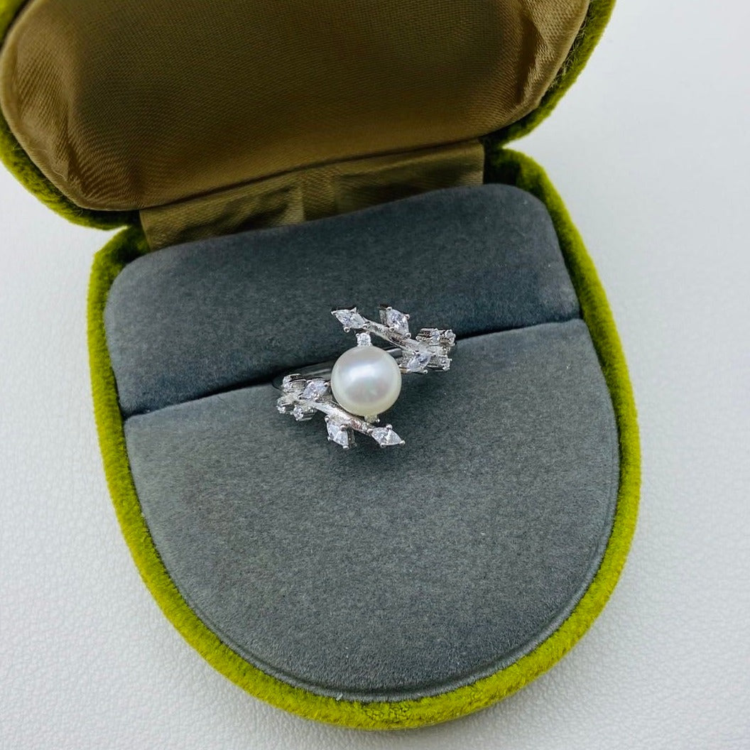 【06】S 925 Ring Set  ( Pearl Size : 7 mm  )