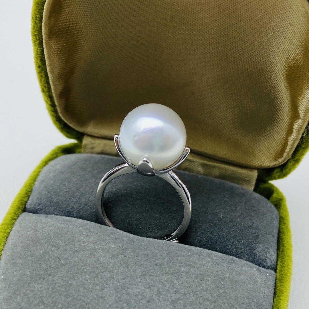 【07】S 925 Ring Set  ( Pearl Size : 12mm  )