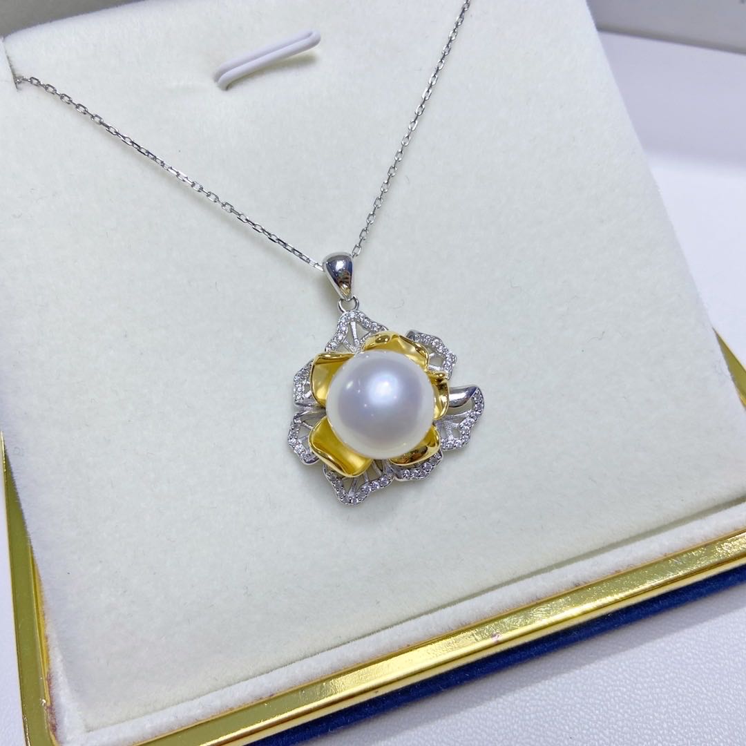 【12】S 925 Pendant ( Pearl Size :11 mm  )