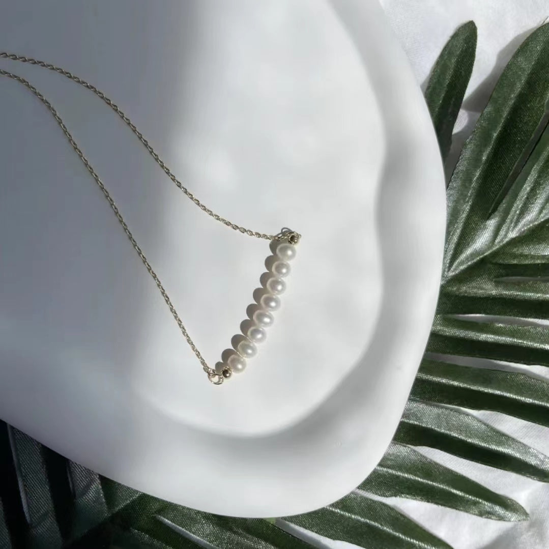 [ 01 ] SEMI-FINISHED PEARL NECKLACE KIT FOR DIY NEWBIE