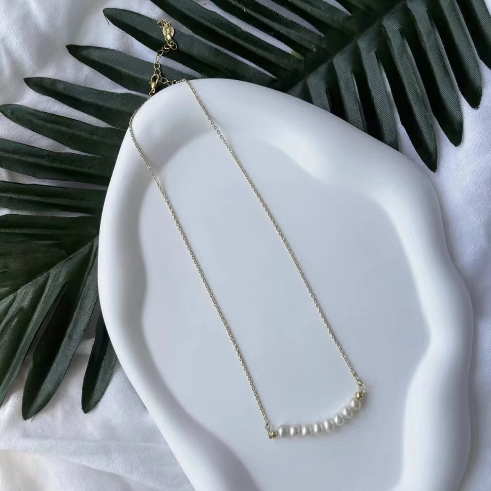 [ 01 ] SEMI-FINISHED PEARL NECKLACE KIT FOR DIY NEWBIE