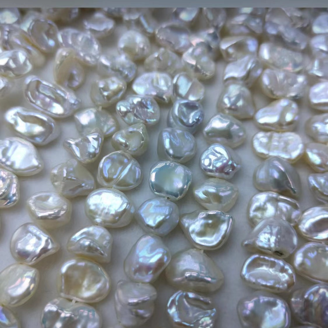 crushed silver [ snow flakes ] ( Baroque |15 pcs / 1 clam )