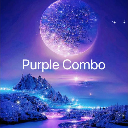 [Free customized serice ,worth 30$]Purple COMBO (Purple square + Four leaf clover +brick )