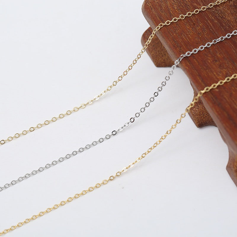 [ 01 ] S925 O SHAPE CHAIN ( 45 cm )